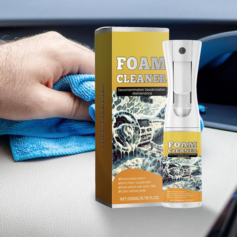 Leather Cleaner Interior - Spray limpiador de espuma multiusos, limpieza