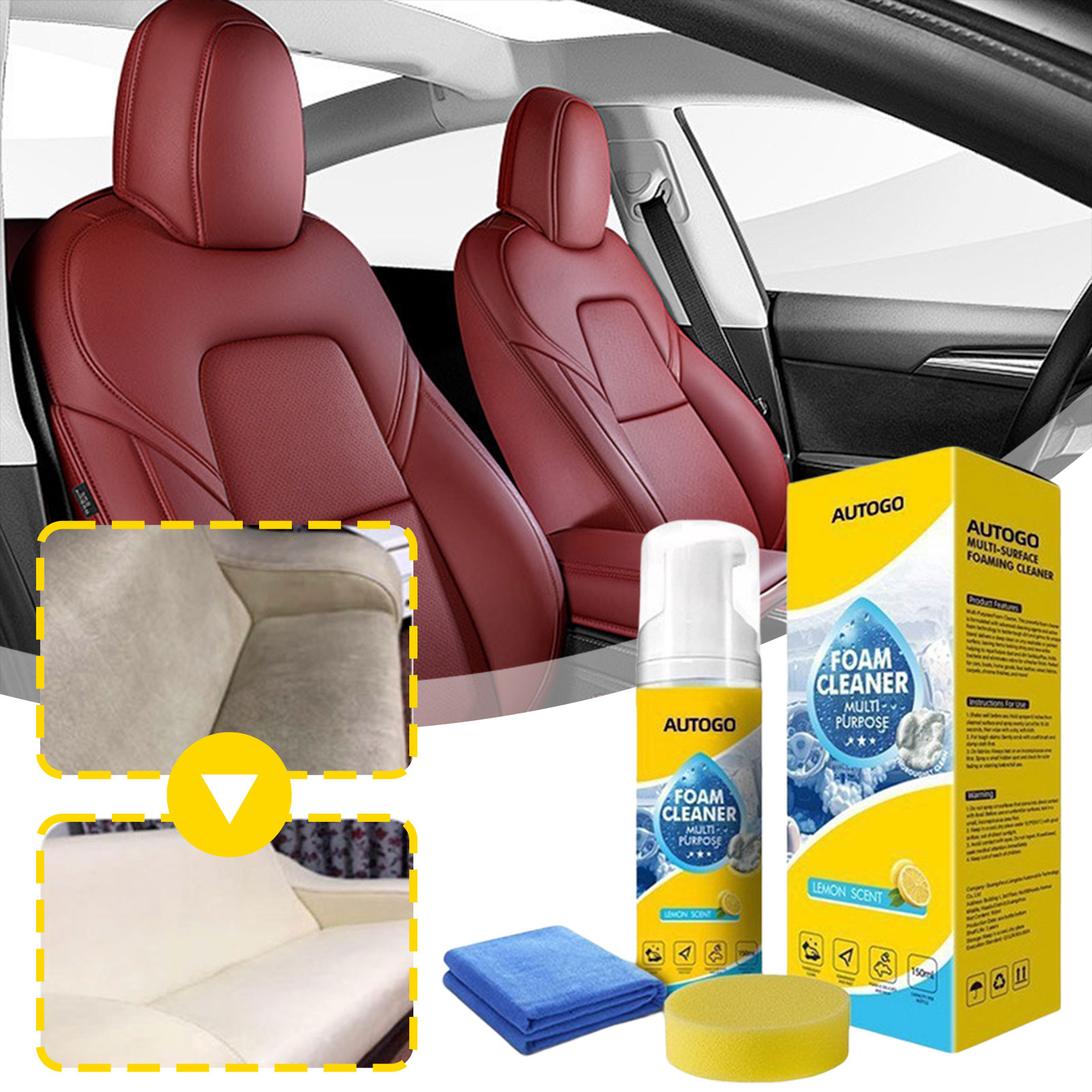 Limpiador de espuma multiusos  - Leather Cleaner Interior reseña y precio